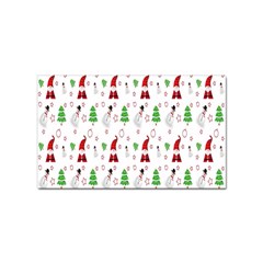 Santa Claus Snowman Christmas  Sticker (rectangular) by artworkshop