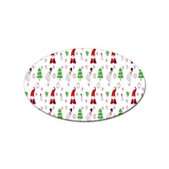 Santa Claus Snowman Christmas  Sticker Oval (100 Pack) by artworkshop