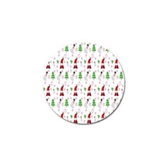 Santa Claus Snowman Christmas  Golf Ball Marker (4 Pack) by artworkshop