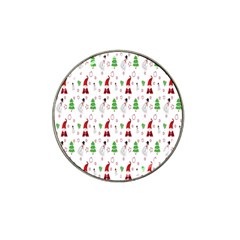 Santa Claus Snowman Christmas  Hat Clip Ball Marker (4 Pack) by artworkshop