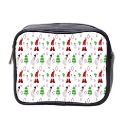 Santa Claus Snowman Christmas  Mini Toiletries Bag (two Sides) by artworkshop