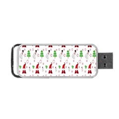 Santa Claus Snowman Christmas  Portable Usb Flash (one Side) by artworkshop