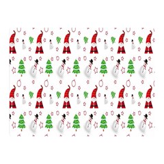 Santa Claus Snowman Christmas  Premium Plush Fleece Blanket (mini) by artworkshop