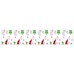 Santa Claus Snowman Christmas  Small Flano Scarf by artworkshop