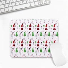 Santa Claus Snowman Christmas  Small Mousepad by artworkshop