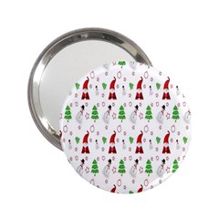 Santa Claus Snowman Christmas  2 25  Handbag Mirrors by artworkshop