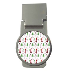 Santa Claus Snowman Christmas  Money Clips (round)  by artworkshop