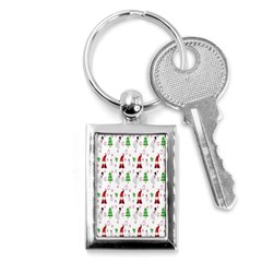 Santa Claus Snowman Christmas  Key Chain (rectangle) by artworkshop