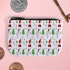 Santa Claus Snowman Christmas  Mini Coin Purse by artworkshop