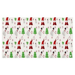 Santa Claus Snowman Christmas  Banner And Sign 7  X 4  by artworkshop