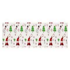 Santa Claus Snowman Christmas  Banner And Sign 8  X 3  by artworkshop