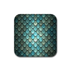 Scales Backdrop Texture Rubber Coaster (square) by artworkshop