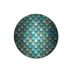 Scales Backdrop Texture Rubber Coaster (round) by artworkshop