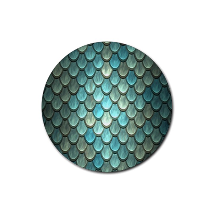 Scales Backdrop Texture Rubber Coaster (Round)