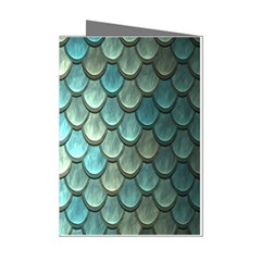 Scales Backdrop Texture Mini Greeting Cards (pkg Of 8) by artworkshop