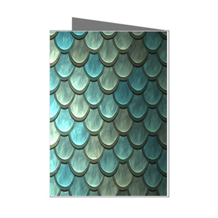 Scales Backdrop Texture Mini Greeting Cards (Pkg of 8)