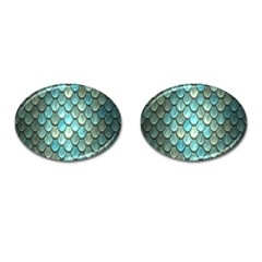 Scales Backdrop Texture Cufflinks (oval)