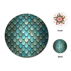 Scales Backdrop Texture Playing Cards Single Design (round) by artworkshop