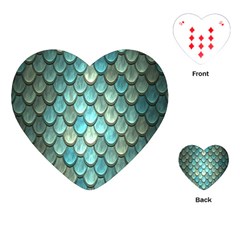 Scales Backdrop Texture Playing Cards Single Design (heart) by artworkshop