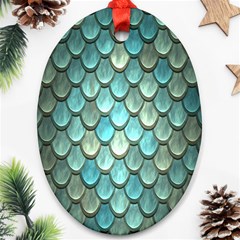 Scales Backdrop Texture Oval Ornament (two Sides)