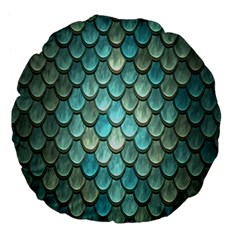 Scales Backdrop Texture Large 18  Premium Flano Round Cushions by artworkshop