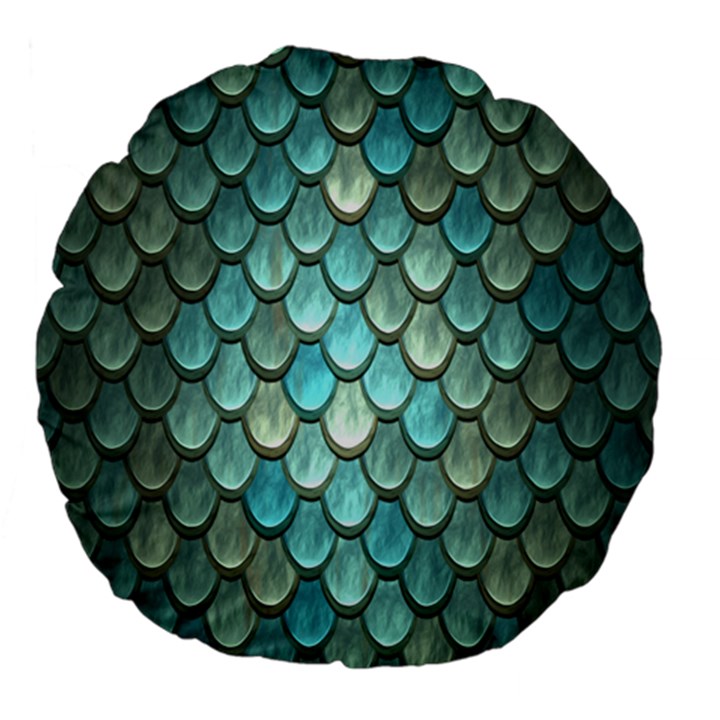 Scales Backdrop Texture Large 18  Premium Flano Round Cushions