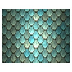 Scales Backdrop Texture One Side Premium Plush Fleece Blanket (medium) by artworkshop