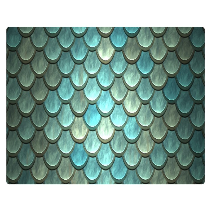 Scales Backdrop Texture One Side Premium Plush Fleece Blanket (Medium)