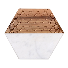 Scales Backdrop Texture Marble Wood Coaster (hexagon)  by artworkshop