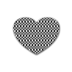 Seamless Abstract Geometric Pattern Background Rubber Heart Coaster (4 Pack) by artworkshop