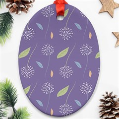 Seamless Pattern Floral Background Violet Background Ornament (oval) by artworkshop