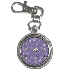 Seamless Pattern Floral Background Violet Background Key Chain Watches by artworkshop