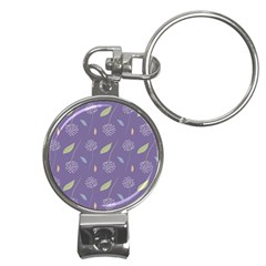 Seamless Pattern Floral Background Violet Background Nail Clippers Key Chain