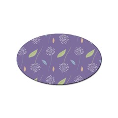 Seamless Pattern Floral Background Violet Background Sticker Oval (100 Pack)