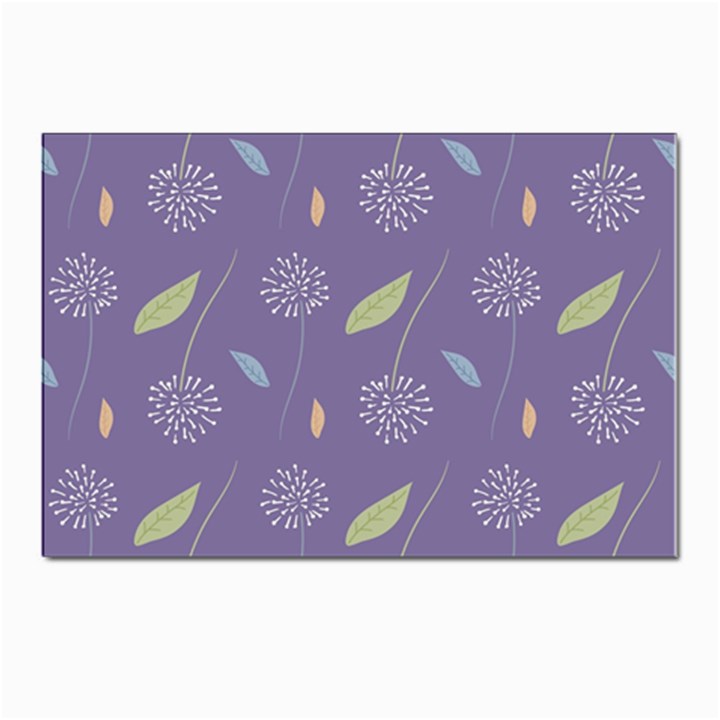 Seamless Pattern Floral Background Violet Background Postcard 4 x 6  (Pkg of 10)