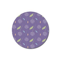 Seamless Pattern Floral Background Violet Background Magnet 3  (round) by artworkshop