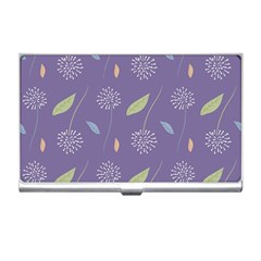 Seamless Pattern Floral Background Violet Background Business Card Holder by artworkshop