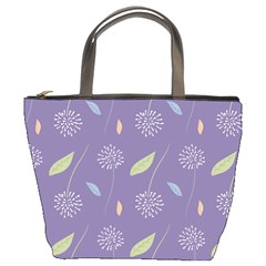 Seamless Pattern Floral Background Violet Background Bucket Bag by artworkshop