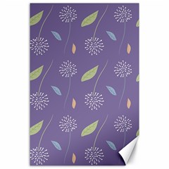 Seamless Pattern Floral Background Violet Background Canvas 24  X 36  by artworkshop