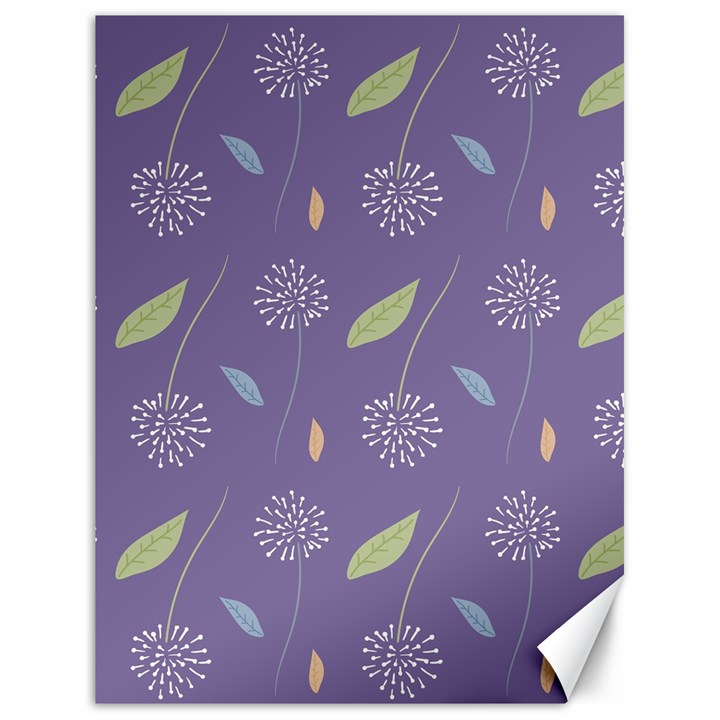 Seamless Pattern Floral Background Violet Background Canvas 18  x 24 