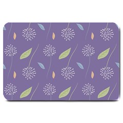 Seamless Pattern Floral Background Violet Background Large Doormat by artworkshop