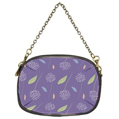 Seamless Pattern Floral Background Violet Background Chain Purse (two Sides) by artworkshop