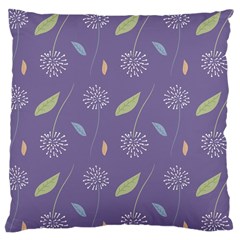 Seamless Pattern Floral Background Violet Background Large Cushion Case (one Side) by artworkshop