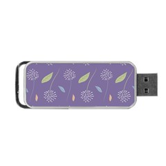 Seamless Pattern Floral Background Violet Background Portable Usb Flash (one Side) by artworkshop