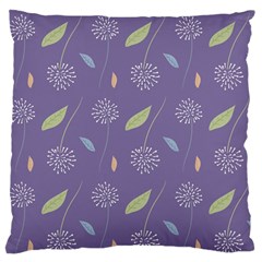 Seamless Pattern Floral Background Violet Background Large Flano Cushion Case (one Side) by artworkshop