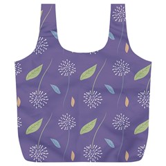 Seamless Pattern Floral Background Violet Background Full Print Recycle Bag (xl) by artworkshop