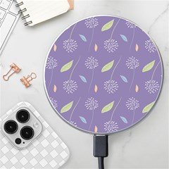 Seamless Pattern Floral Background Violet Background Wireless Charger by artworkshop