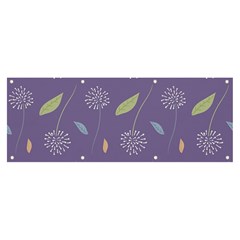 Seamless Pattern Floral Background Violet Background Banner And Sign 8  X 3  by artworkshop