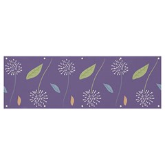 Seamless Pattern Floral Background Violet Background Banner And Sign 12  X 4  by artworkshop