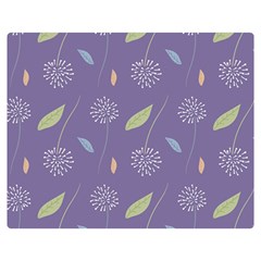 Seamless Pattern Floral Background Violet Background One Side Premium Plush Fleece Blanket (medium) by artworkshop